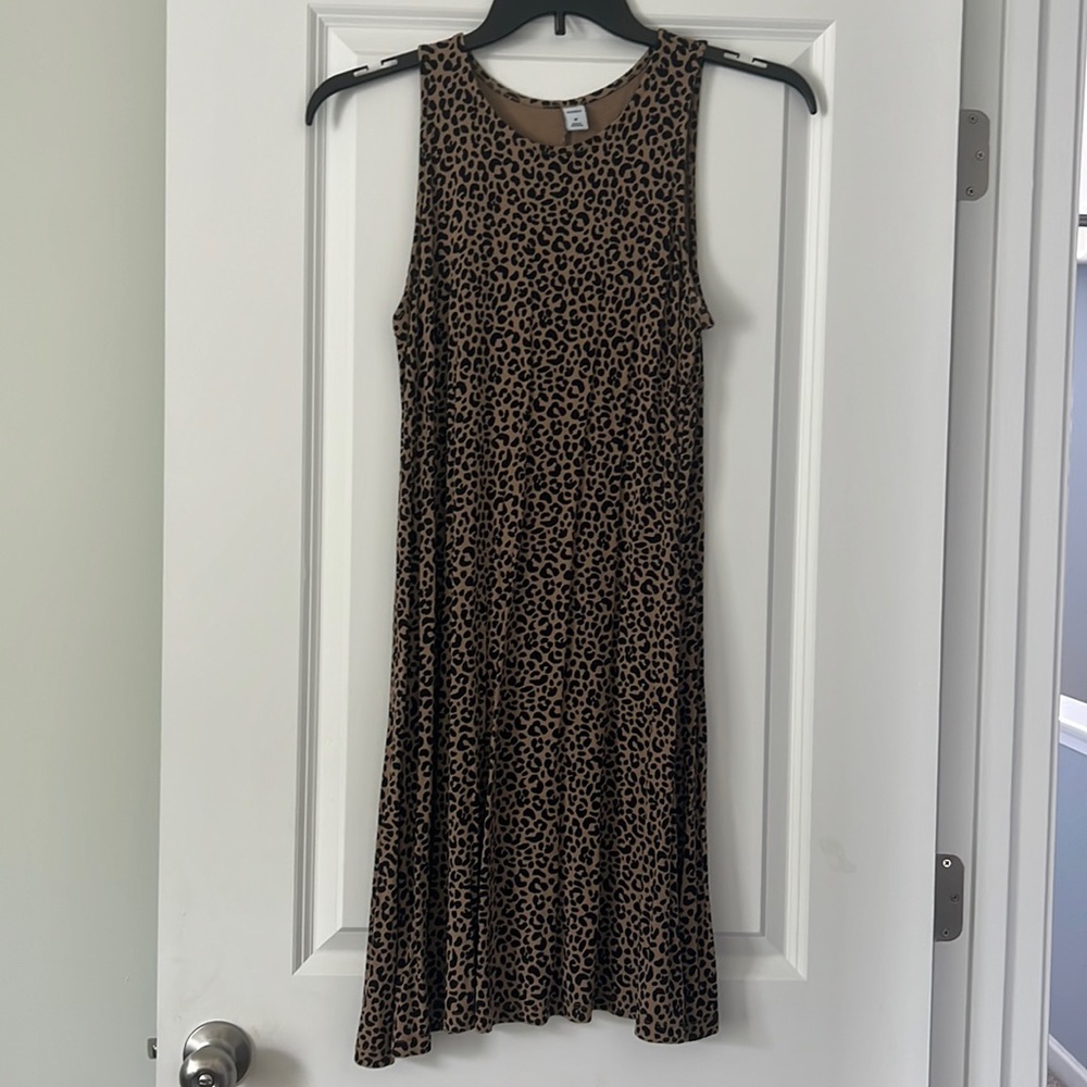 Old Navy Leopard Print Tank Top Dress